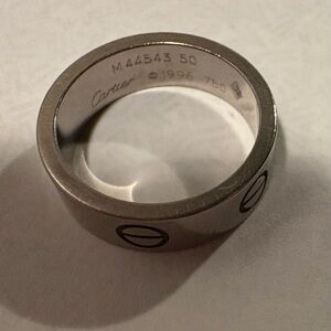 CARTIER 18K White Gold 5.5mm LOVE Ring
50 5.25